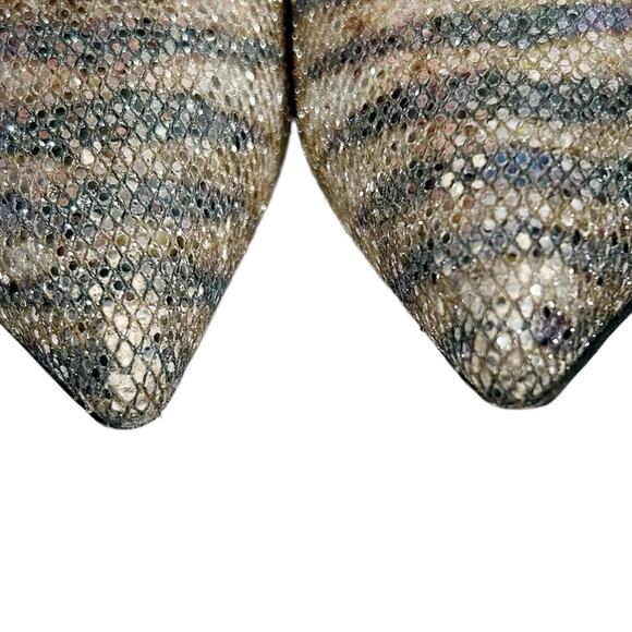 CHRISTIAN LOUBOUTIN Pigalle Follies Tiger Print Glitter Gold Platine - Picture 12 of 13